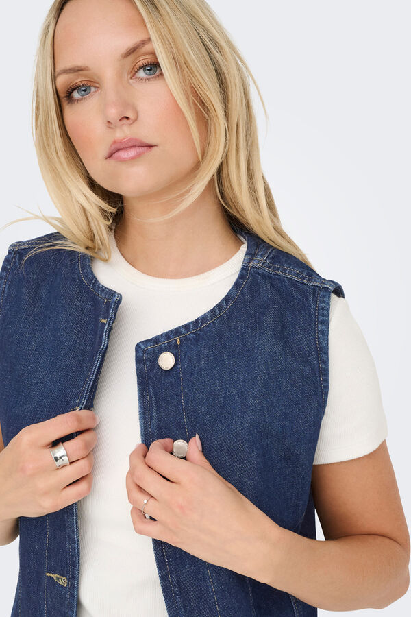 Only Chaleco vaquero azul