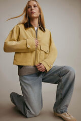 DeFacto Cazadora crop tostado