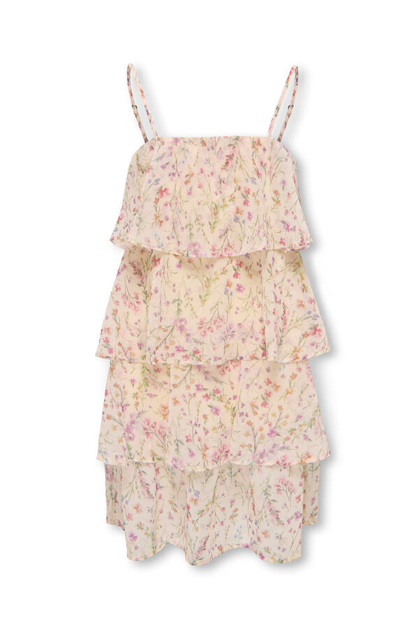Only Girls Sleeveless midi dress white