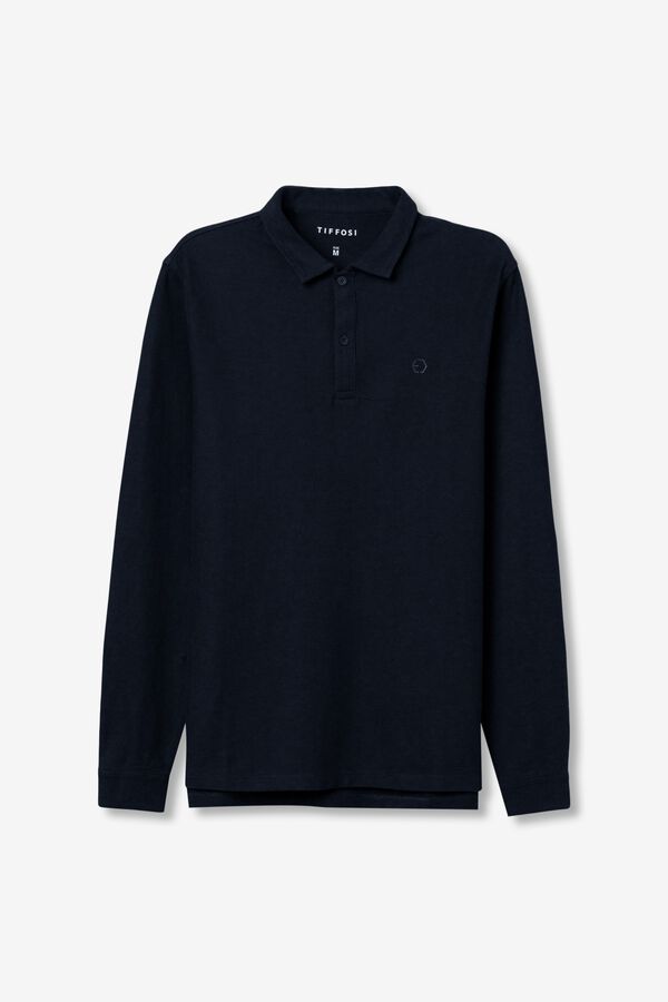 Tiffosi Polo cl&aacute;ssico de manga comprida azul