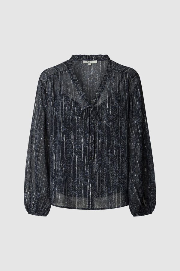Pepe Jeans Blouse with metallic details blue