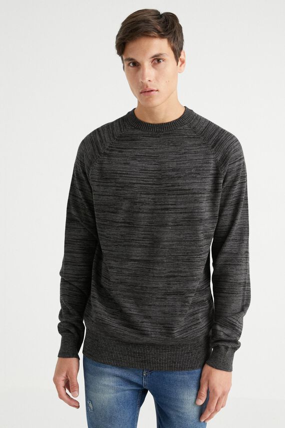 Jersey de punto torzal cuello redondo