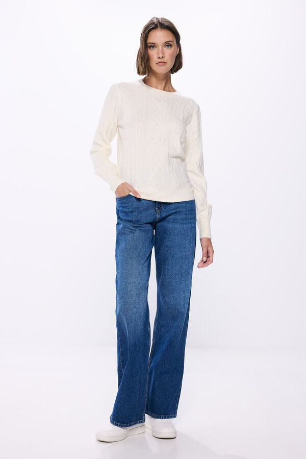 Springfield Cable knit jumper ecru