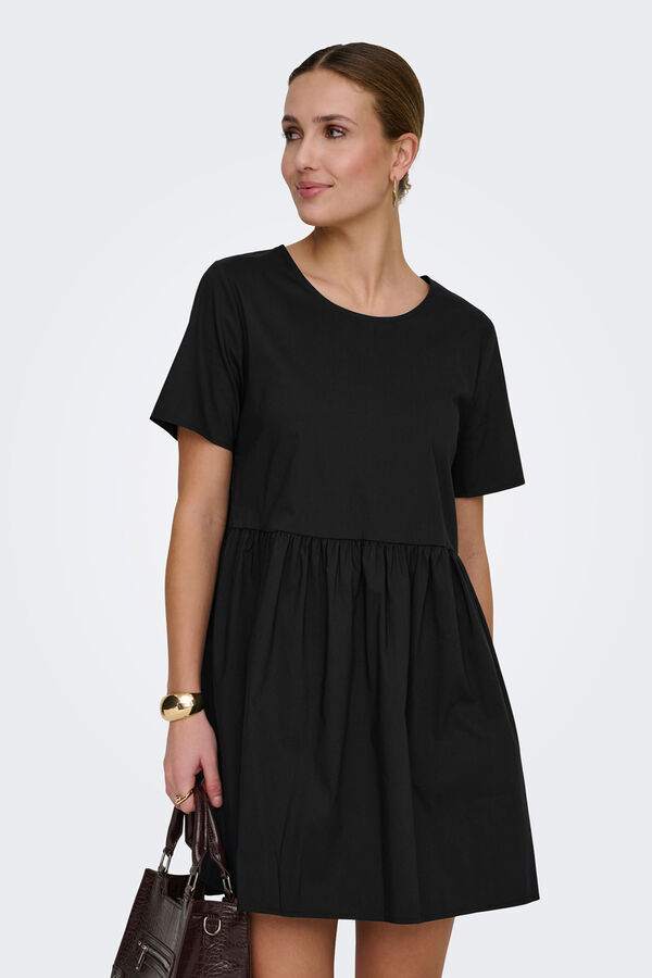 JDY Short flared dress black