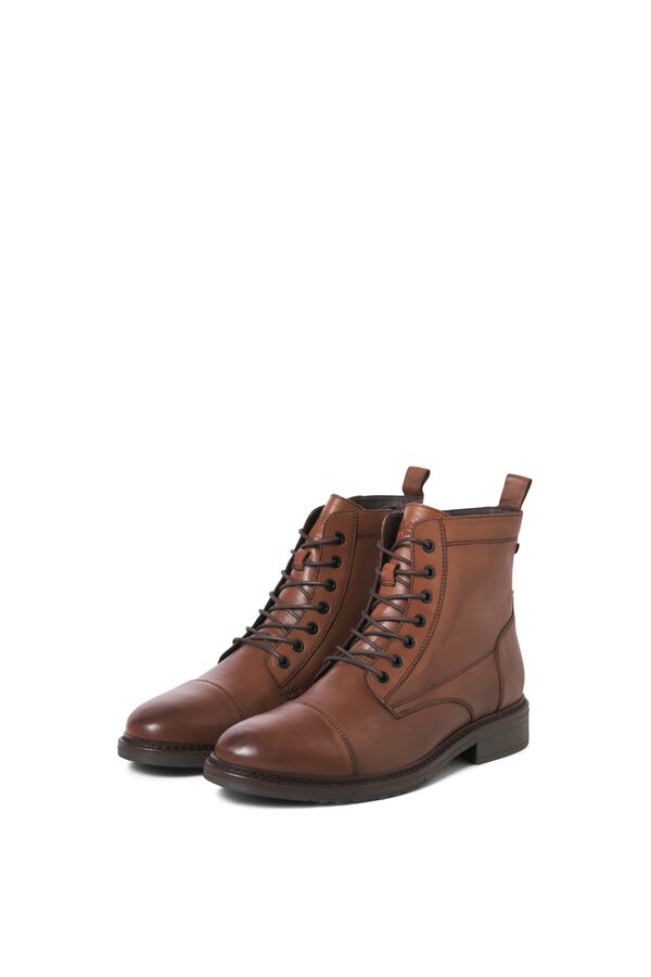 Jack & Jones 100% leather ankle boots nude