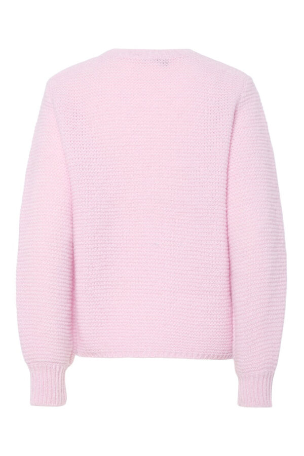 Pieces Basic round neck jumper pink