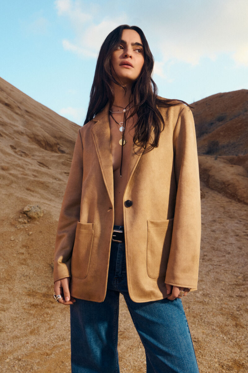 Springfield Faux suede blazer