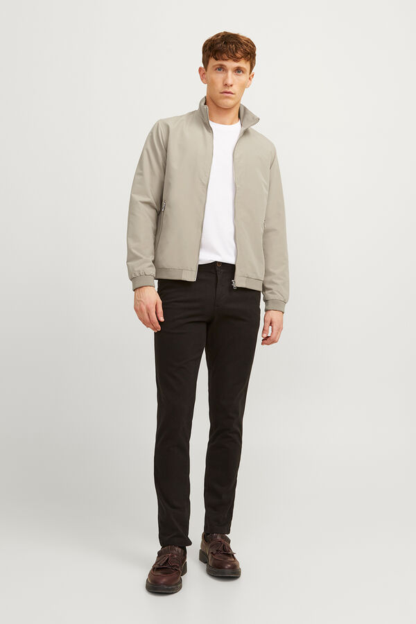 Jack & Jones bomber jacket with high neck blue