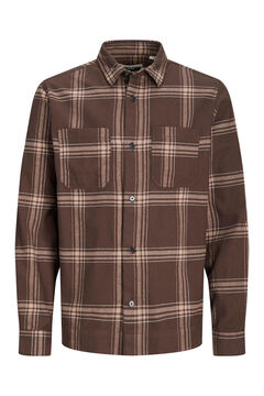 Springfield Check flannel overshirt brown