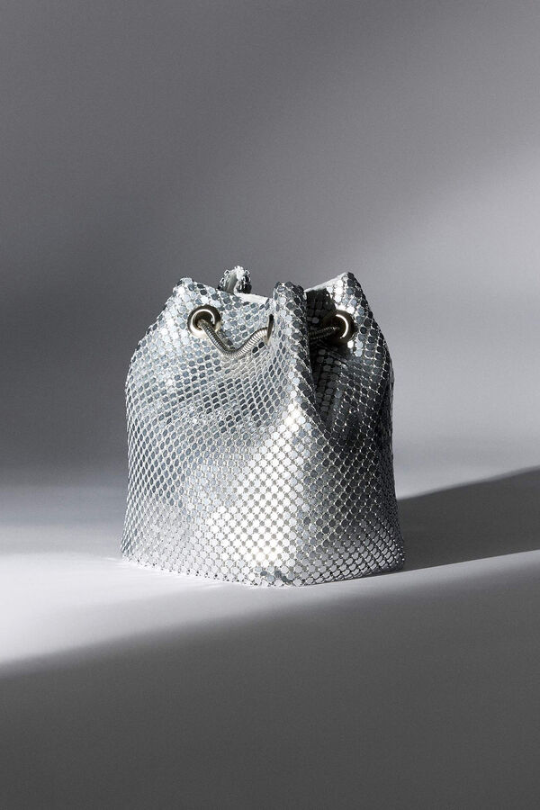 Springfield Metallische Bowler-Tasche aus Metall grau