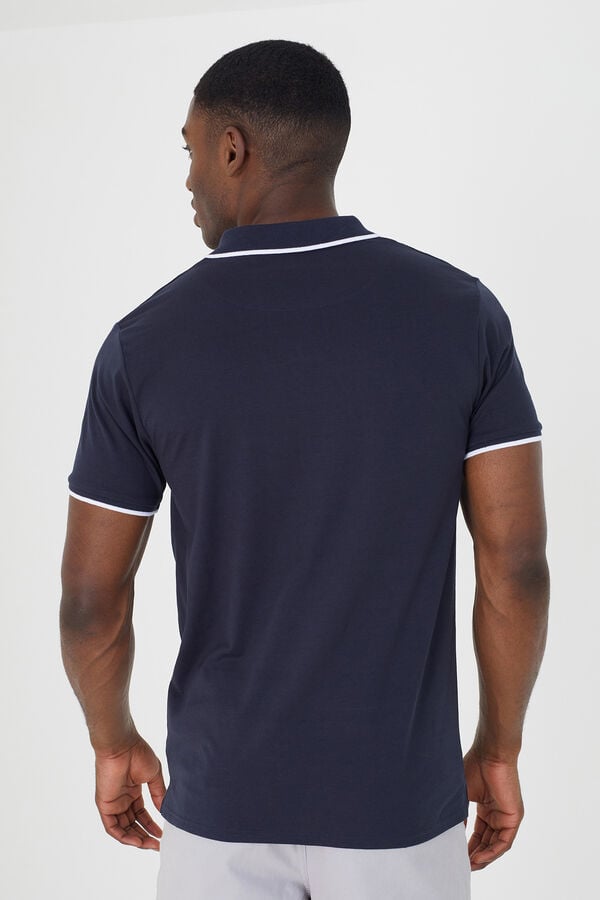 Springfield Polo shirt with contrast colour navy