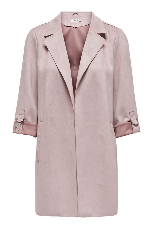 Only Casaco de camur&ccedil;a rosa