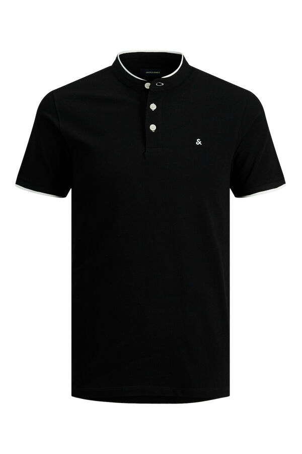 Jack & Jones Slim fit Mao polo black
