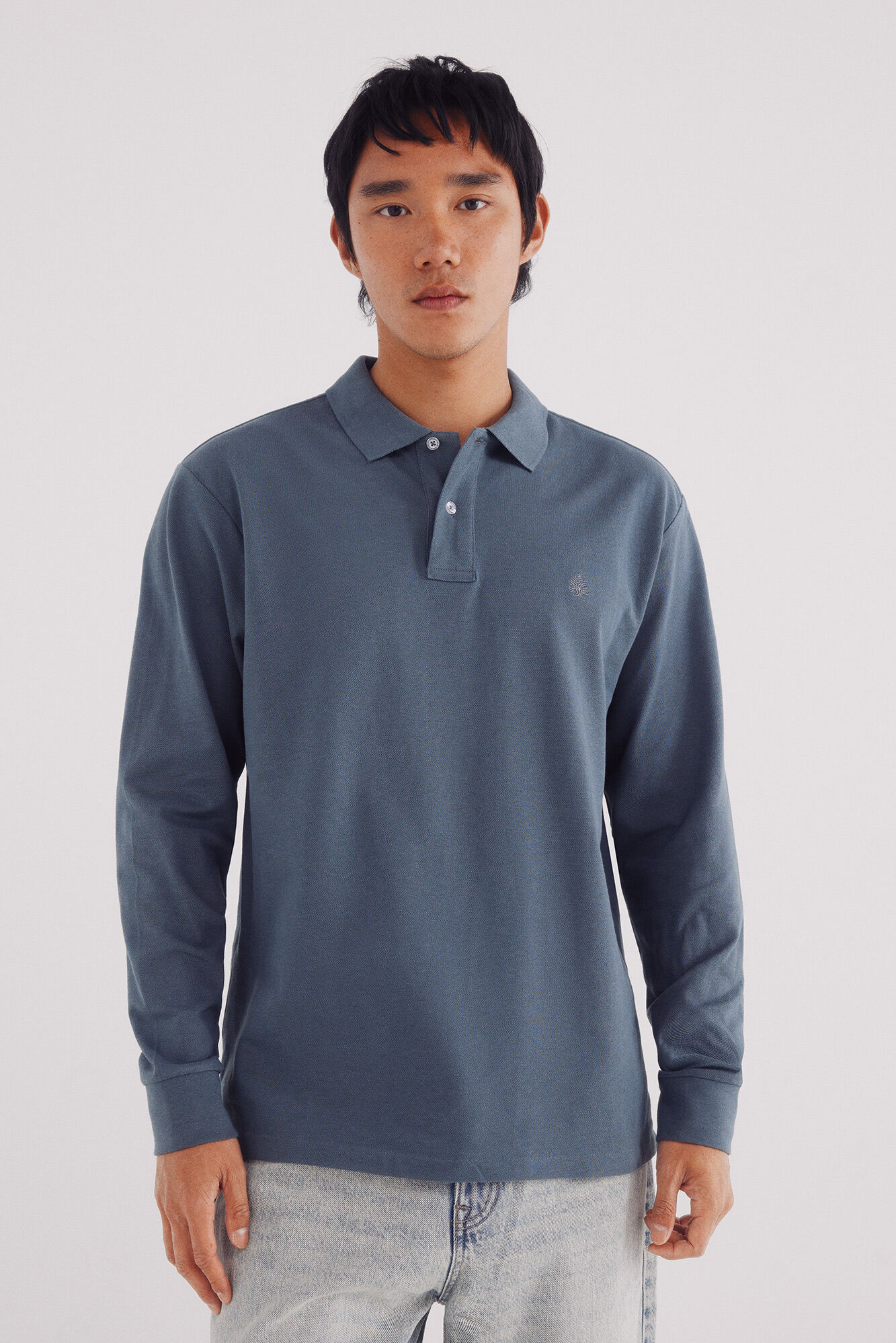 Springfield Basic long sleeve regular fit piqu&eacute; polo shirt