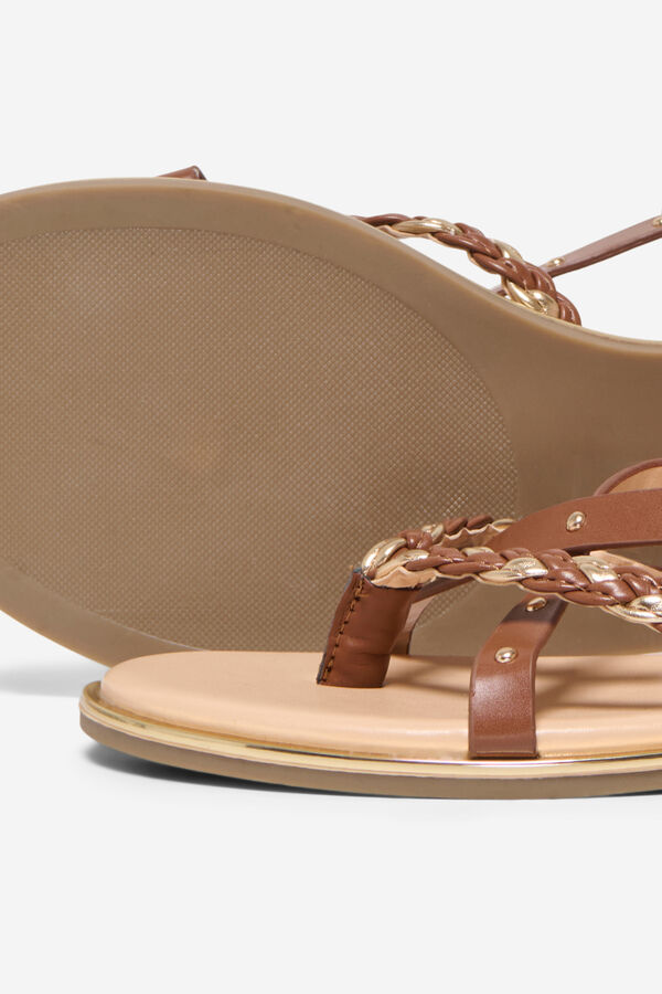 Only Studded flat sandal mink
