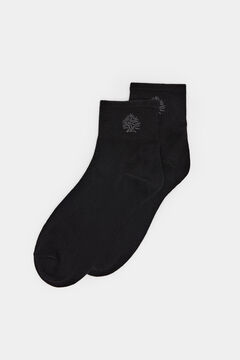 Springfield Socken knöchelhoch New Fit Jacquard-Logo schwarz