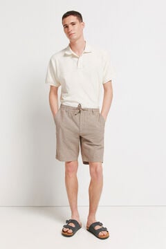Springfield Linen comfort slim fit Bermuda shorts