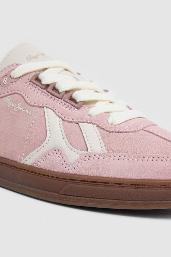 Pepe Jeans suede sneakers pink