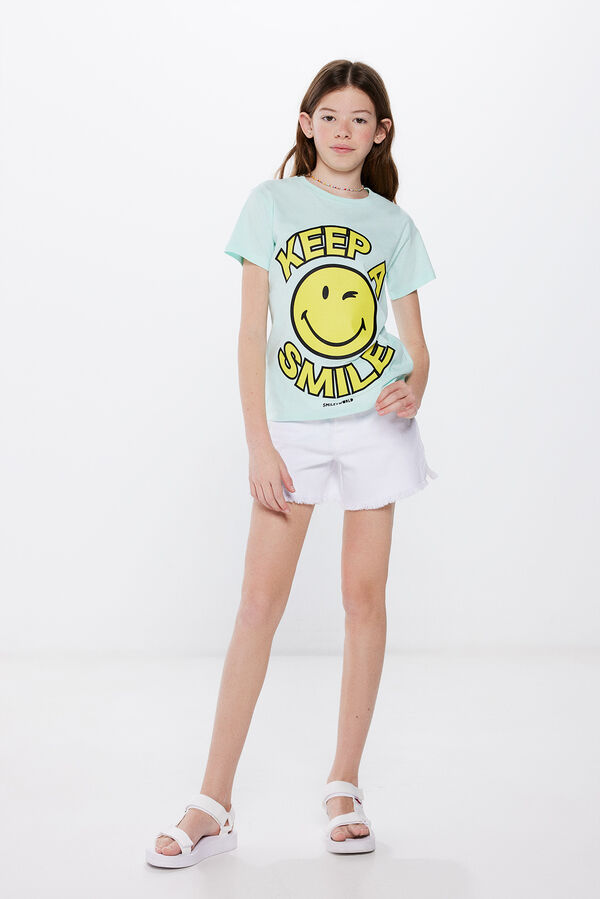 Springfield T-shirt Smiley menina verde