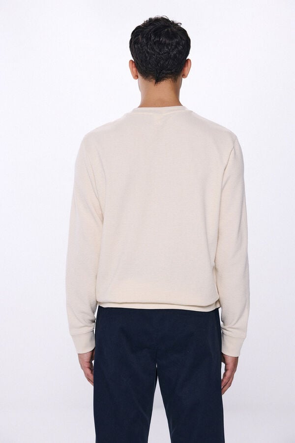 Springfield long sleeve t-shirt with cuffs natural