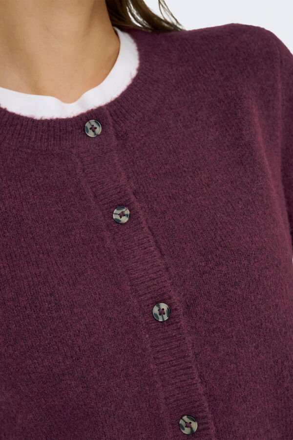 JDY Button fastening cardigan pink
