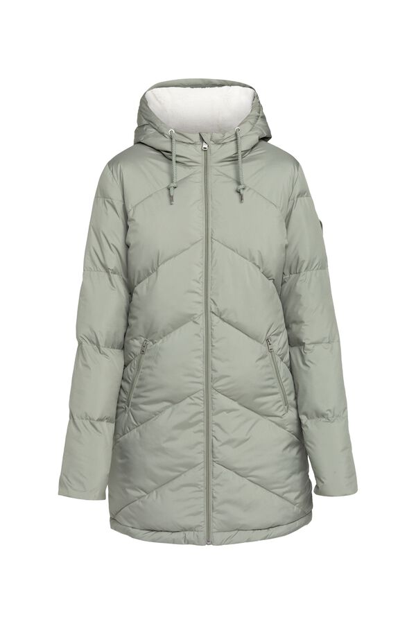 Roxy Long puffer jacket with hood beige