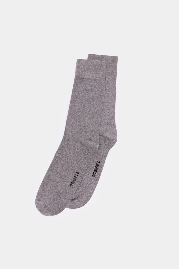 Springfield Essential long plain socks gray