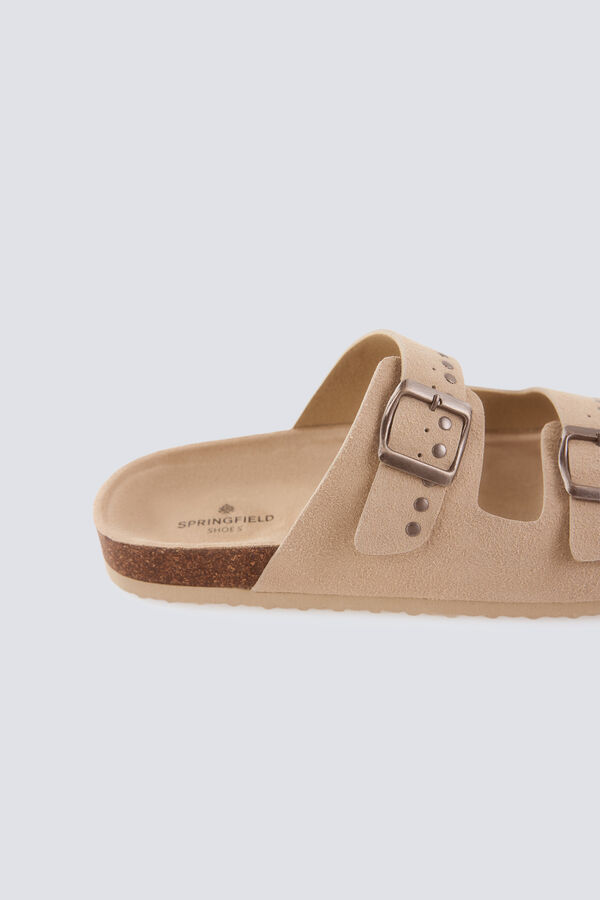 Springfield Studded buckle sandal brown