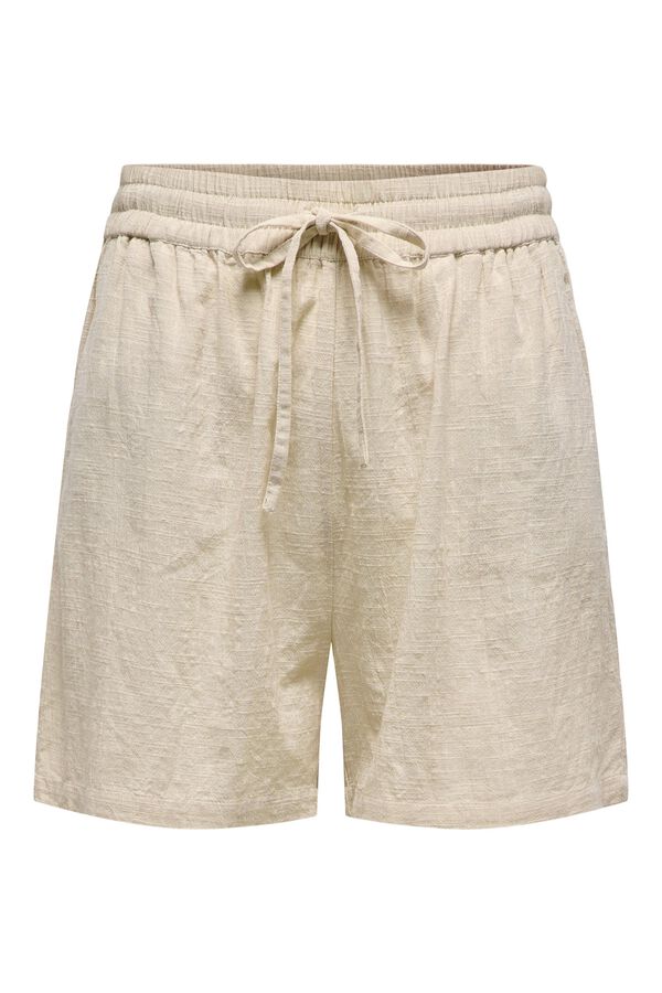 Only Shorts con lazada beige
