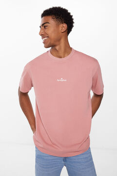 Springfield Verwaschenes T-Shirt Logo pink