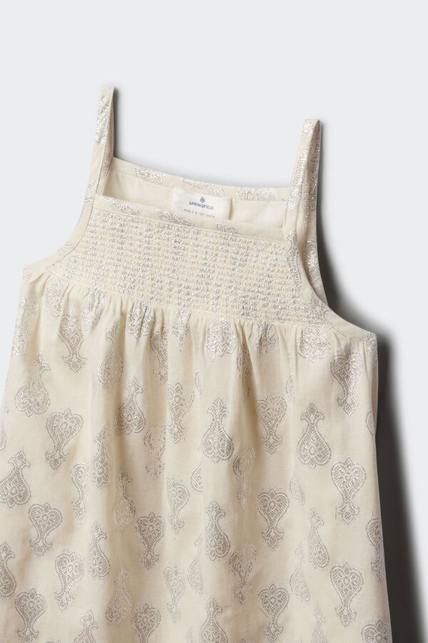 Springfield Kids Lurex girl's dress brown