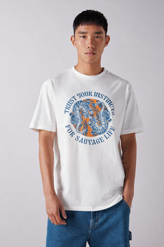 Springfield T-Shirt Tiger Naturwei&szlig;