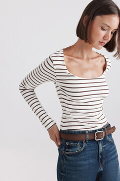 Springfield Cotton square neck T-shirt