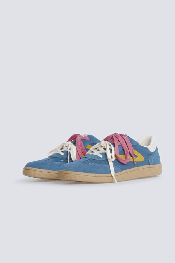 Springfield Leather retro sneaker blue