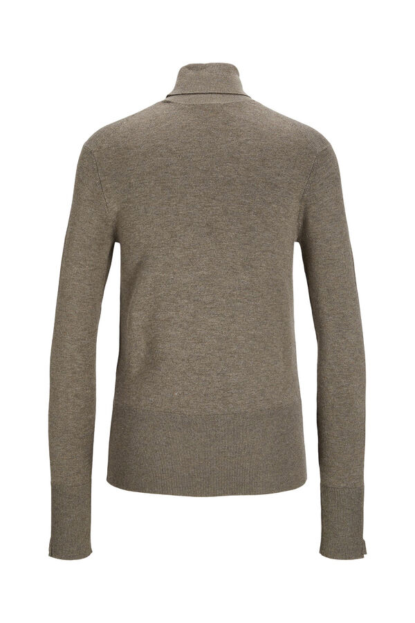 Springfield Jersey-knit jumper with roll neck brown