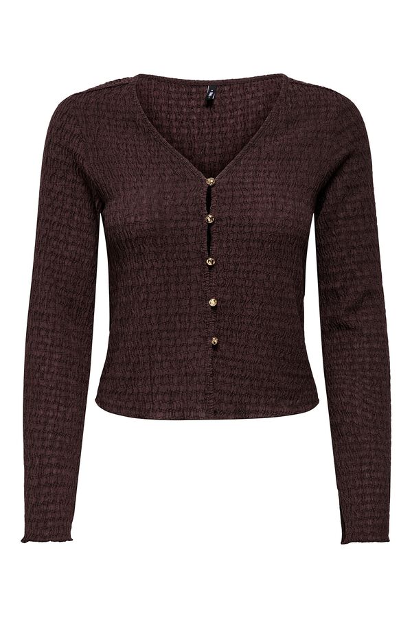 Only Strickjacke mit Struktur Nude