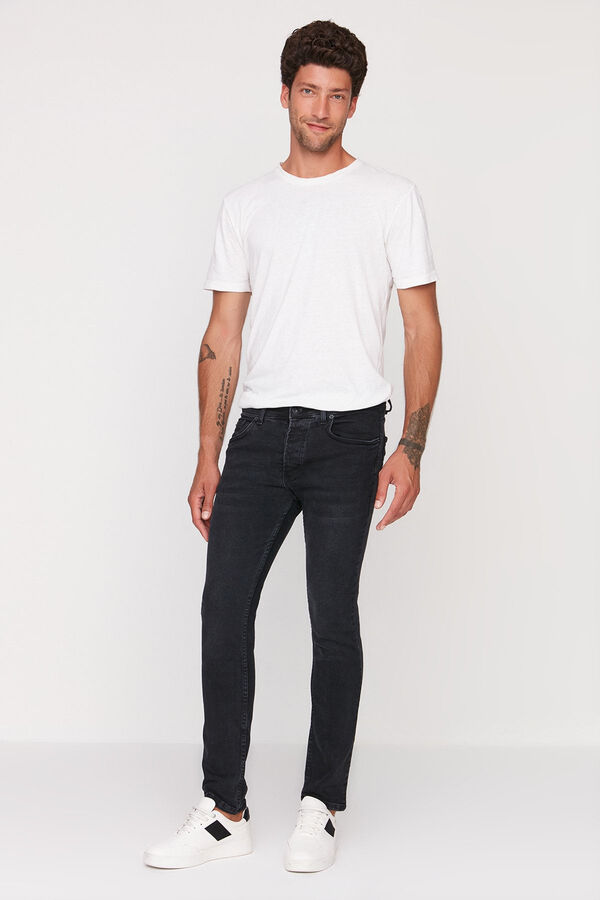 Trendyol Jeans skinny de hombre negro