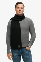 Superdry Bufanda de canal&eacute; negro