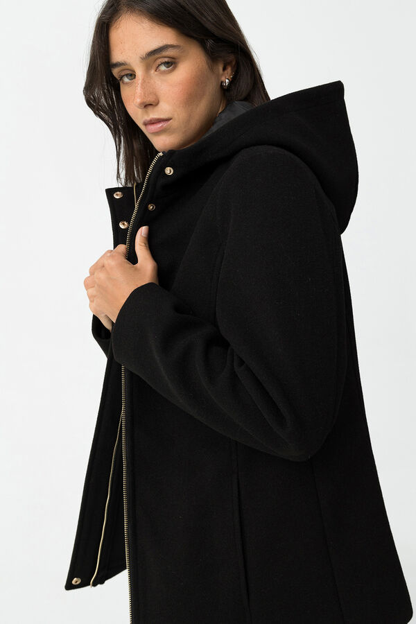Tiffosi Short coat with hood black