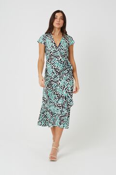 Brave Soul Vestido estampado de hojas