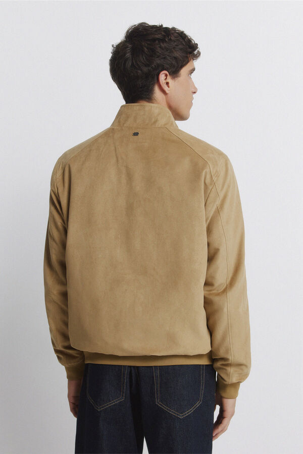 Springfield Faux suede jacket brown