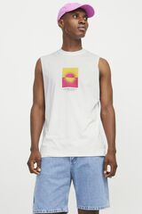 Springfield Oversize sleeveless T-shirt white