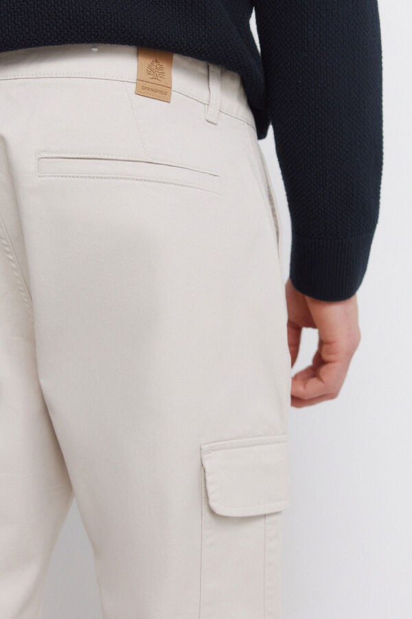 Springfield Slim fit cargo comfort trousers printed