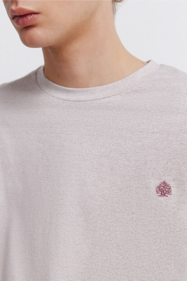 Springfield T-shirt micro rayure rouge