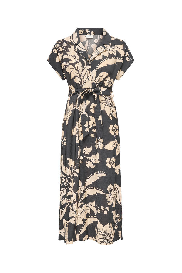 JDY Vestido midi camisero negro