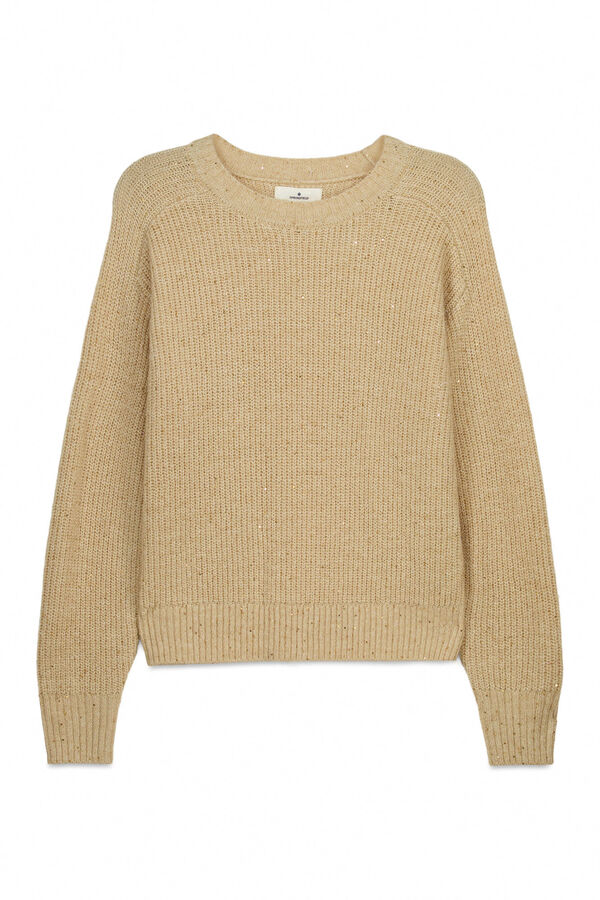 Springfield Pull &agrave; paillettes marron