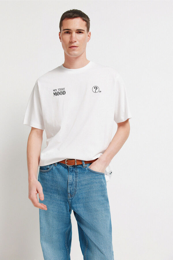 Springfield Medium wash straight fit jeans blue