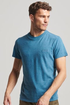 Springfield T-Shirt aus Bio-Baumwolle mit Logo Essential Blau