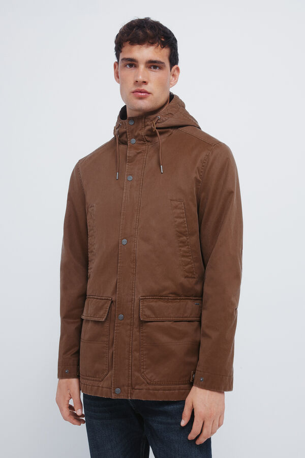 Springfield Parka algodón beige