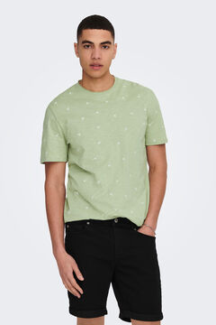 Springfield T-Shirt Palmen grün